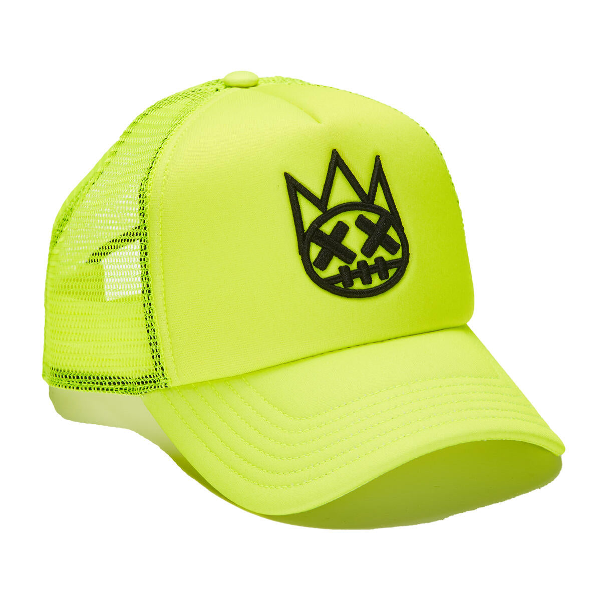CULT CLEAN SHIMUCHAN LOGO MESH BACK TRUCKER HAT (Neon Yellow)