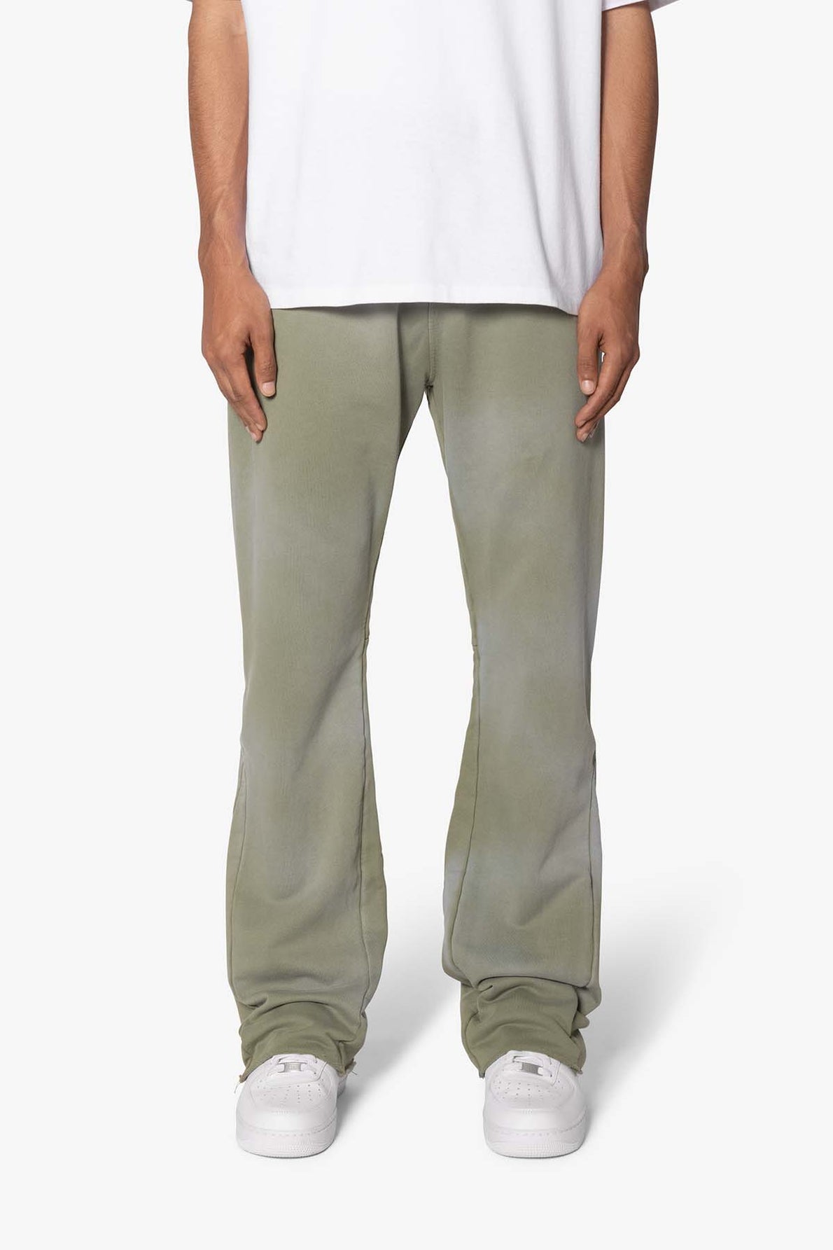 MNML Faded Bootcut Sweatpants (olive)