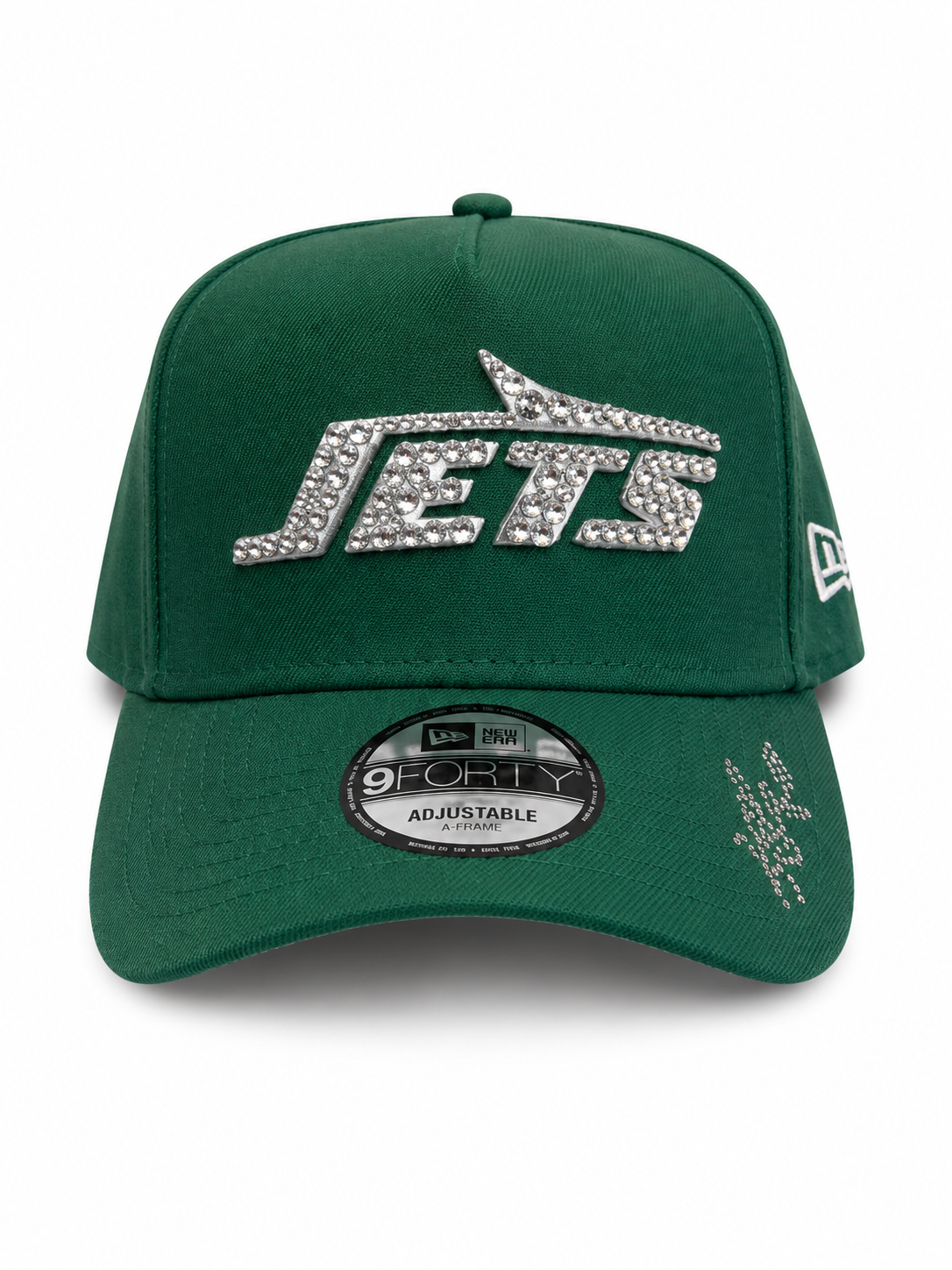 Polanco Caps New York Jets Iced-Out Green Logo Hat