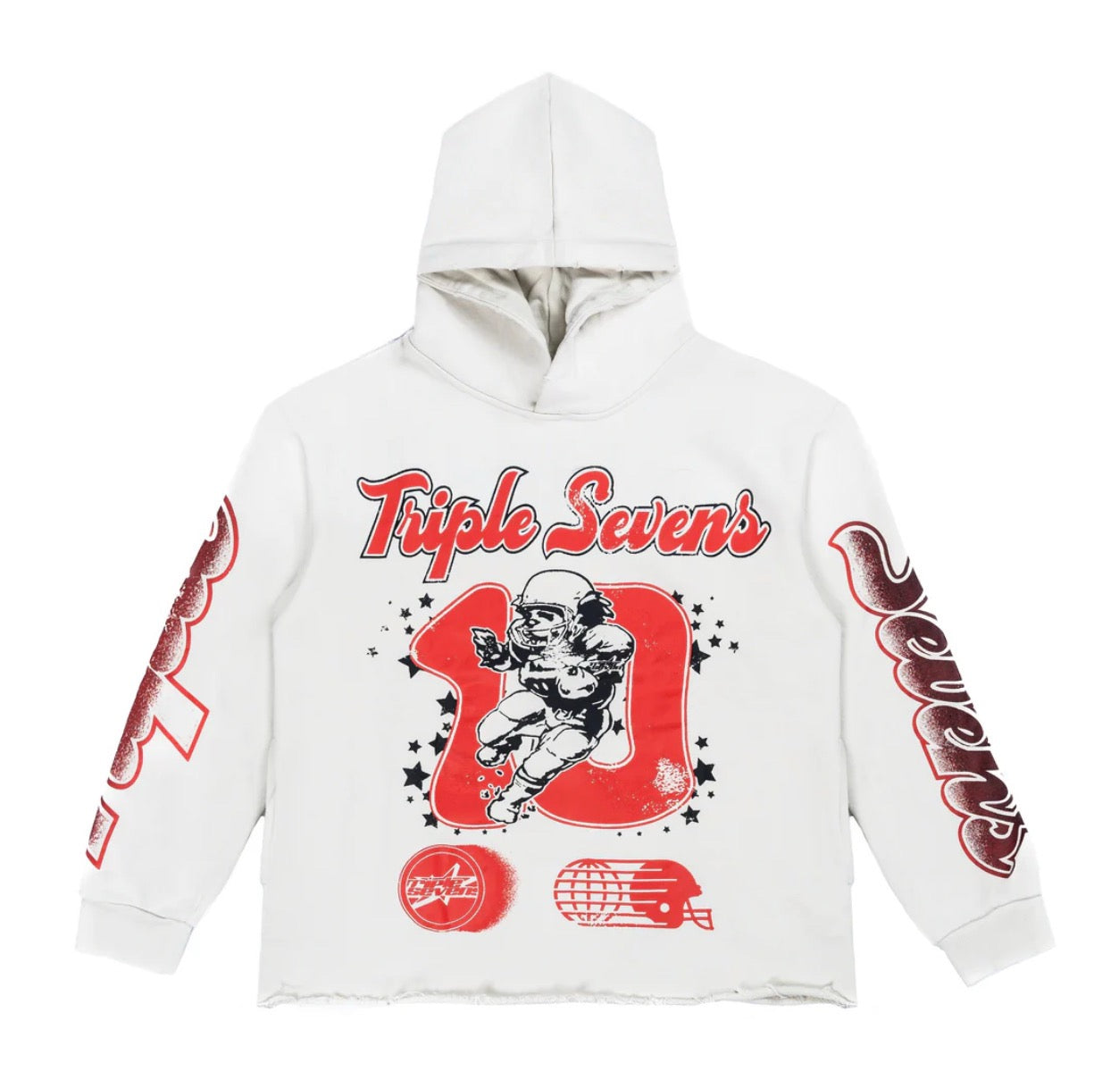 TRIPLE SEVENS All Star Football Hoodie (white)