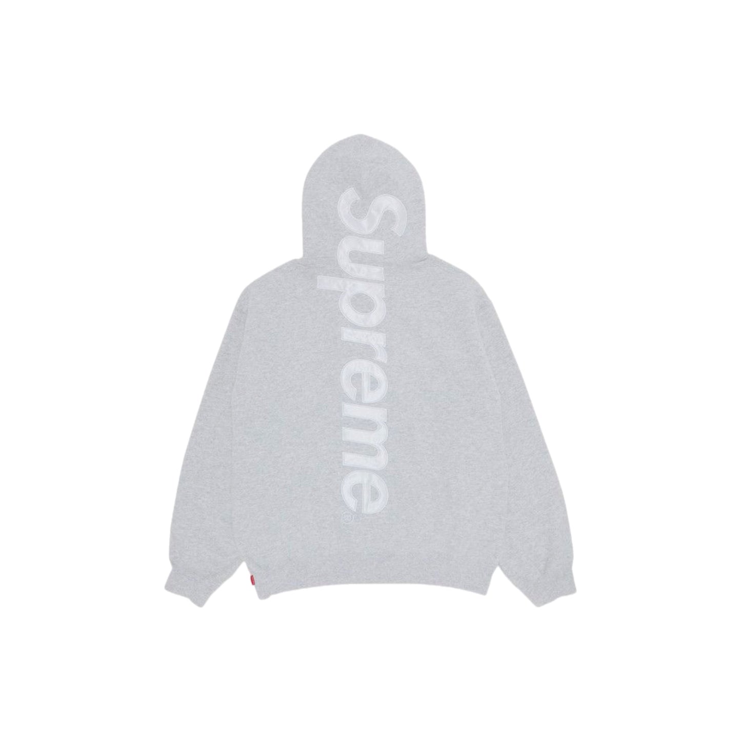 SUPREME Satin Applique Hooded Sweatshirt (grey)