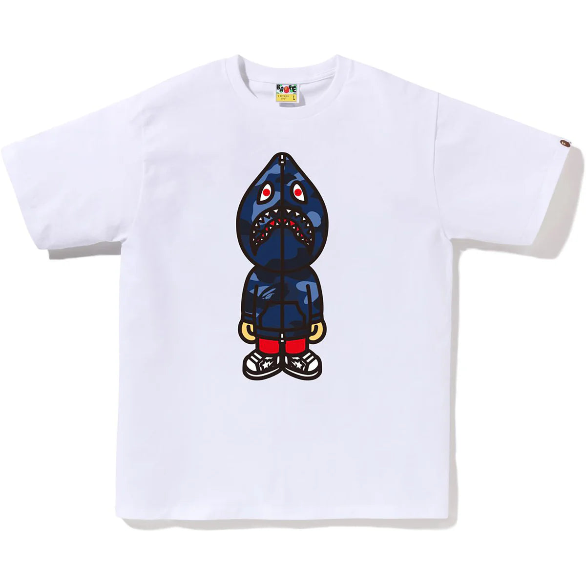 BAPE CAMO CLASSIC MILO SHARK TEE MENS