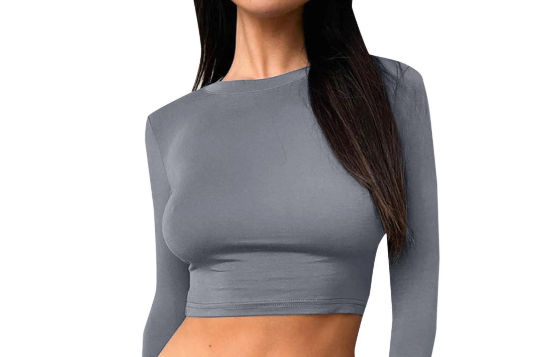 Vogue Women’s Slim Fit Longsleeve Shirt (grey)