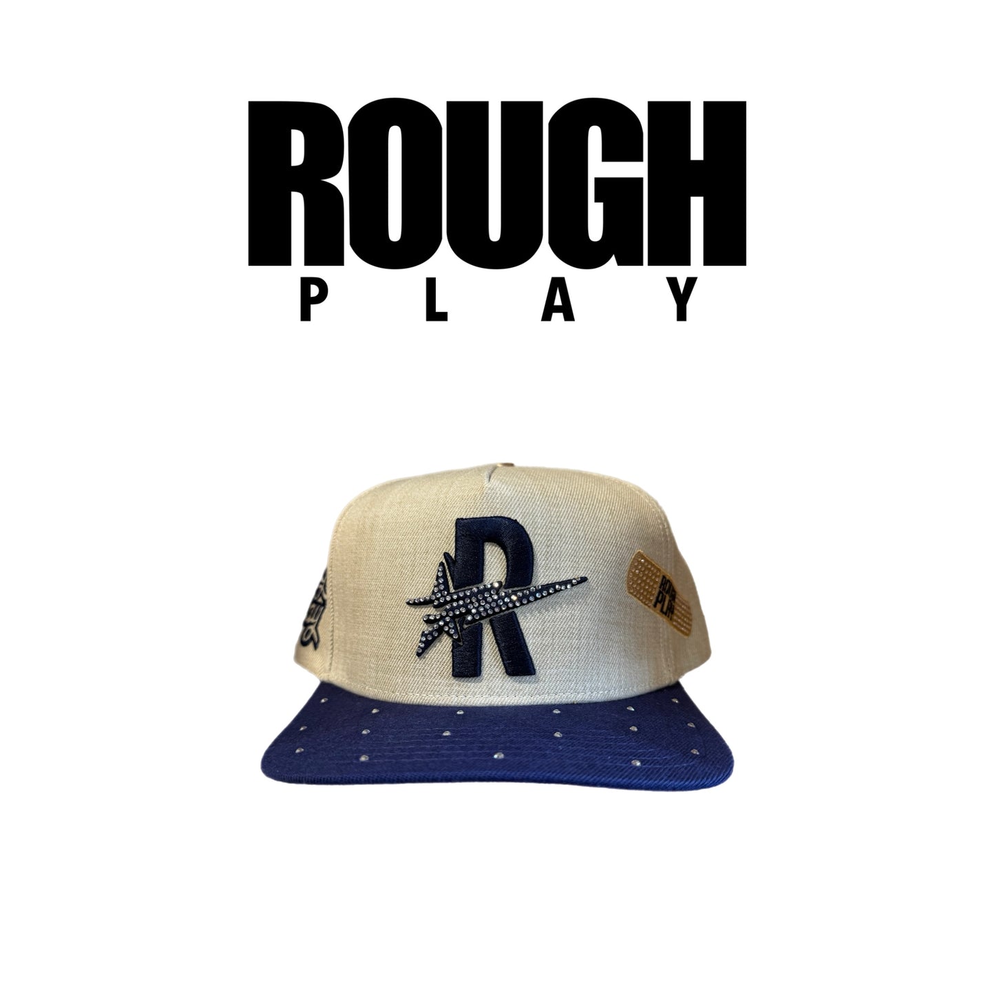 ROUGHPLAY Tan and Navy Hat