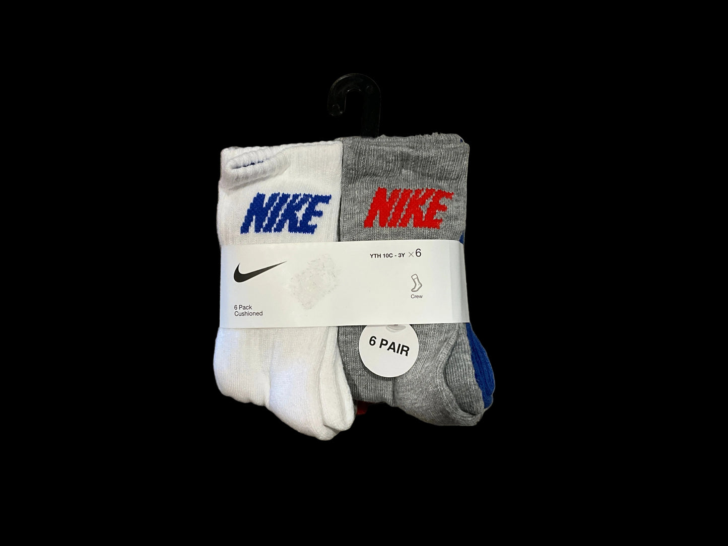 NIKE 6 Pack Kids Cushioned Socks