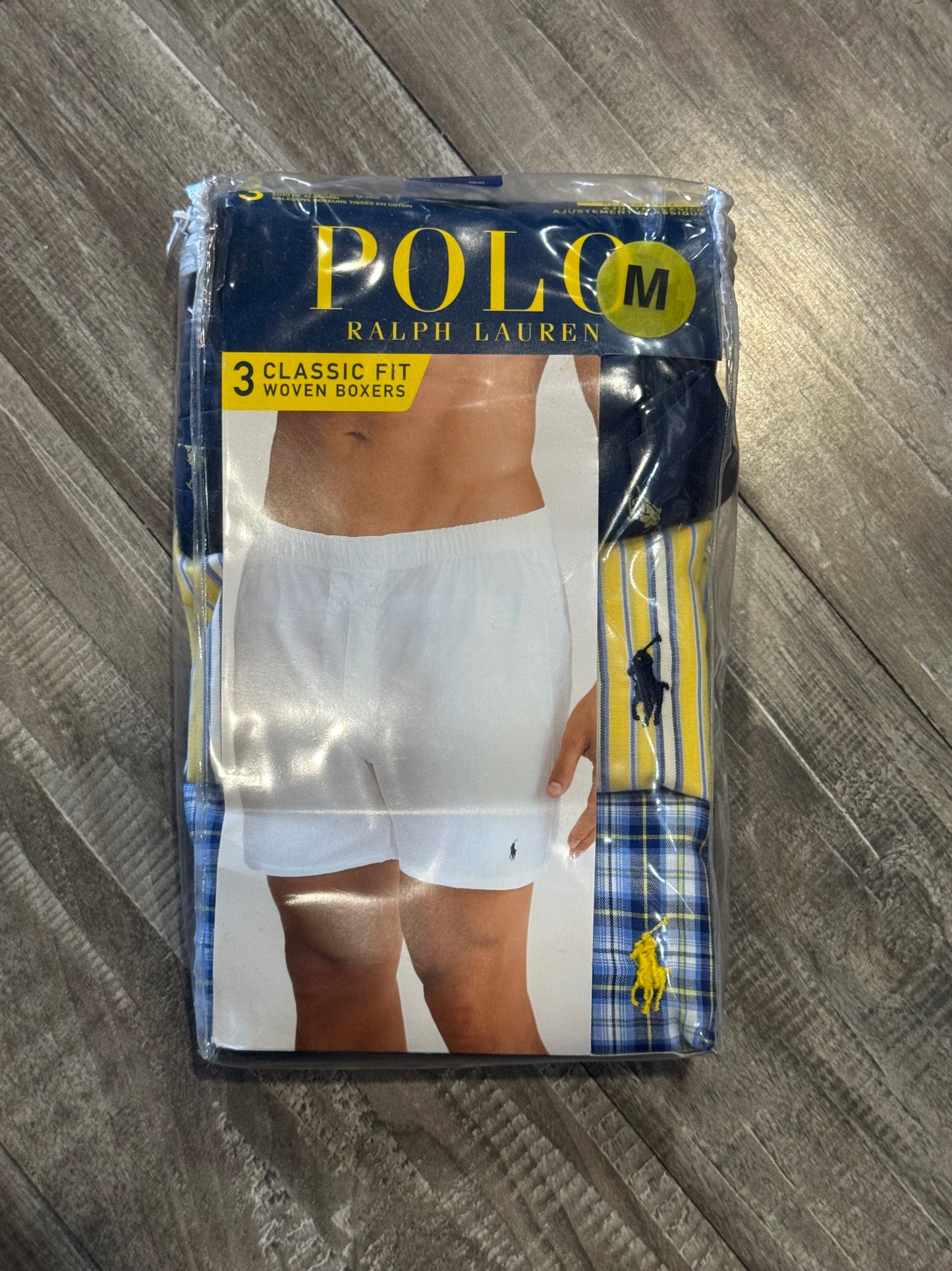 POLO Ralph Lauren Classic Woven Boxers (Navy,Yellow,LightBlue)