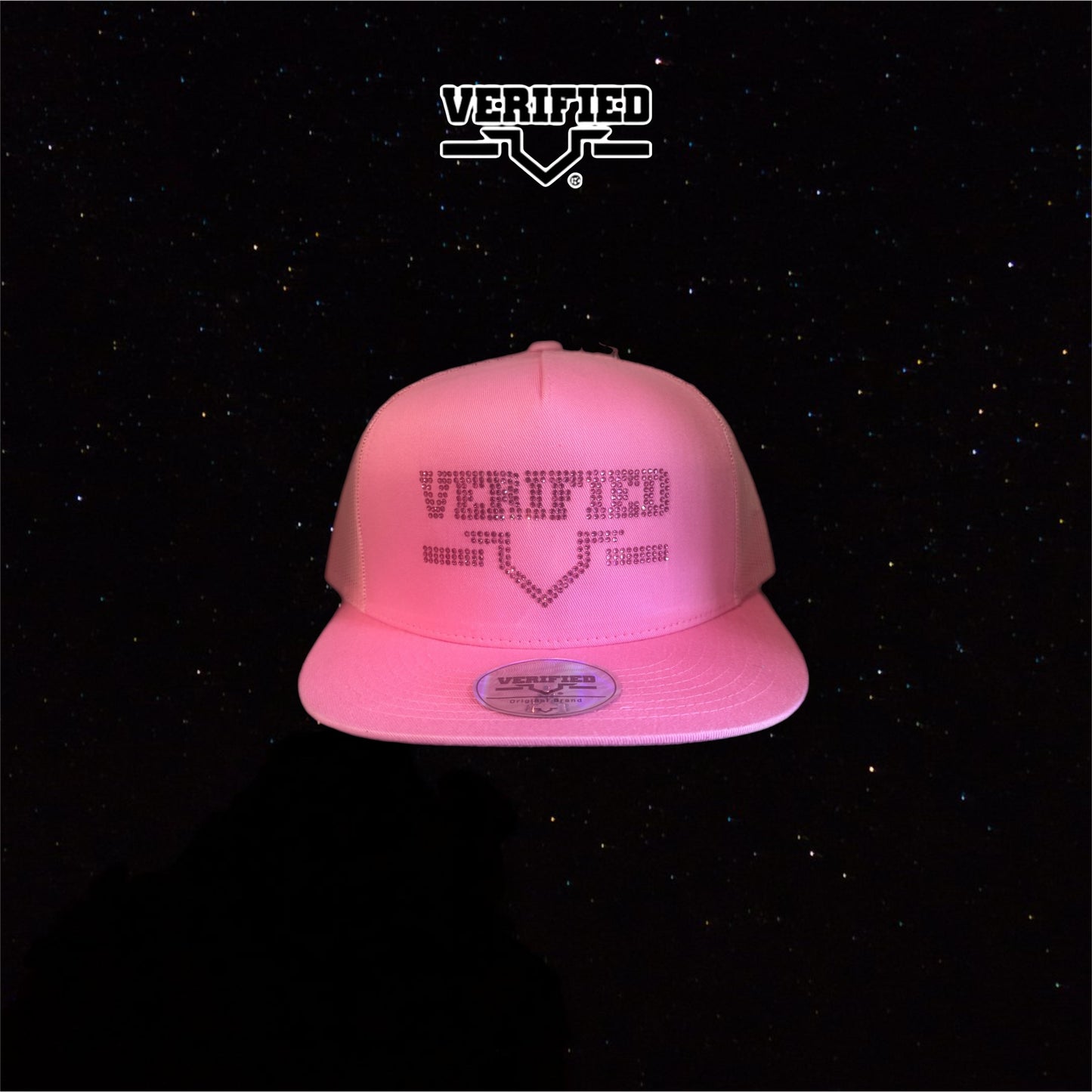 VERIFIED PINK RHINESTONE HAT