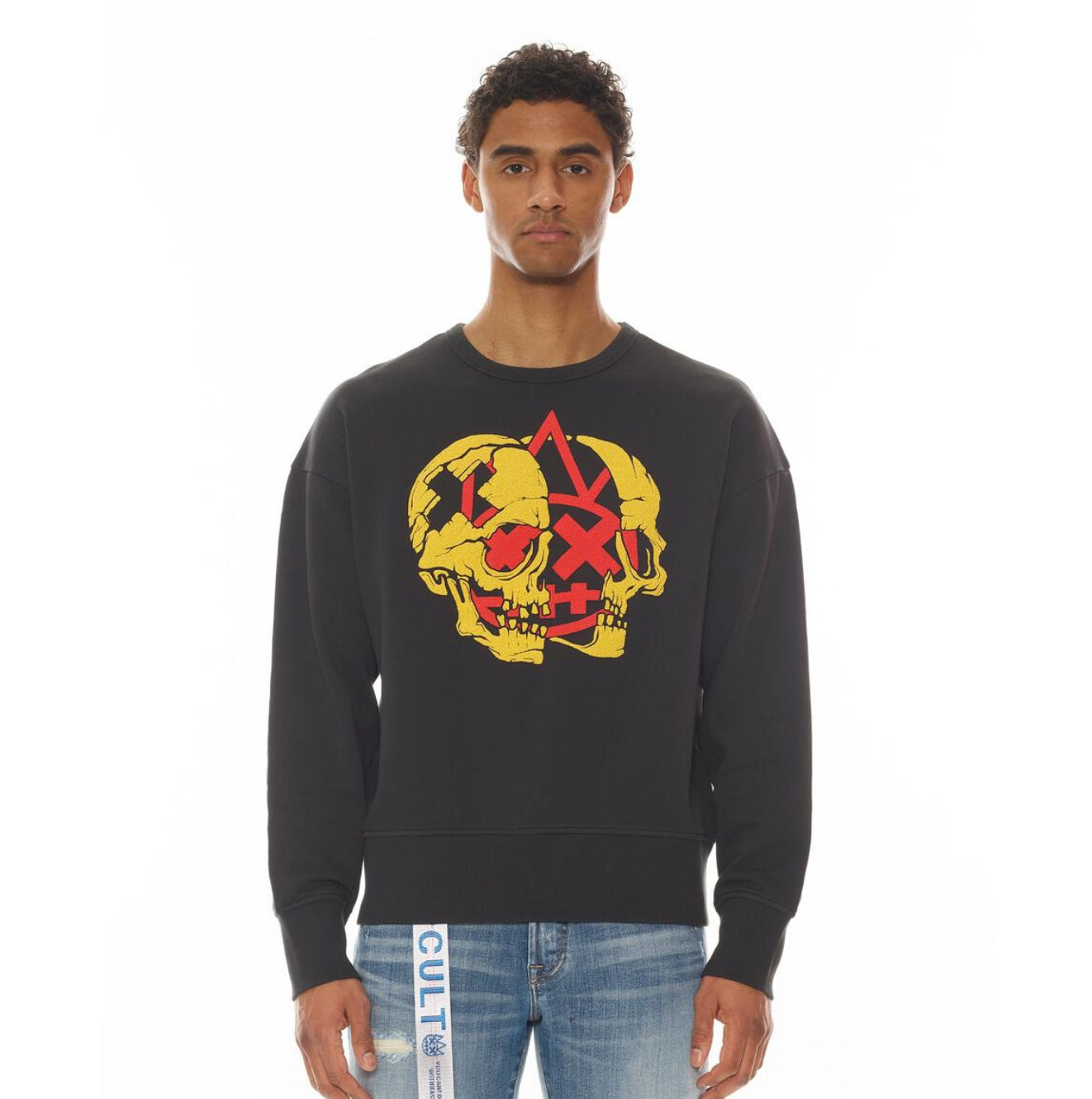 CULT Crew Neck Fleece Sweatshirt (black)