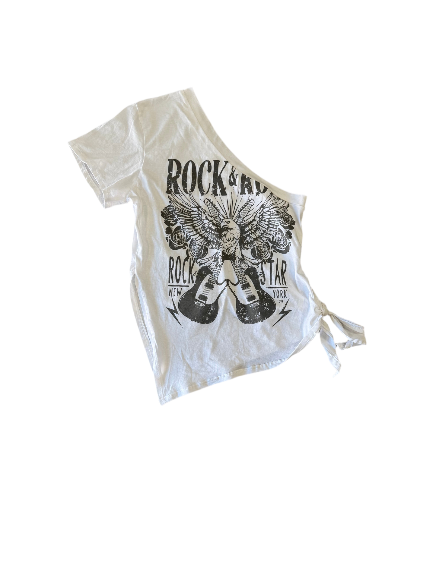 Vogue Women’s Rock and Roll Off Shoulder Tee