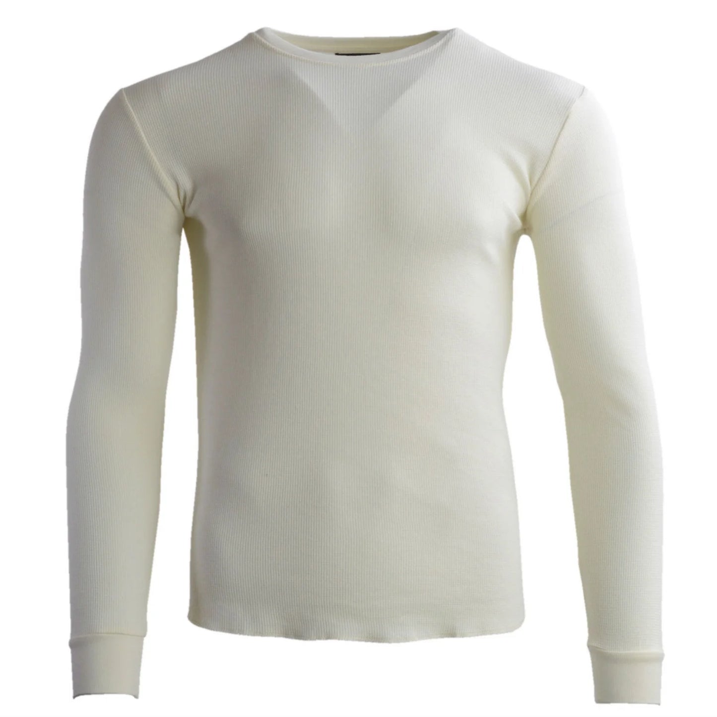 Rich Cotton Cream Slim Fit Waffle Thermal Longsleeve