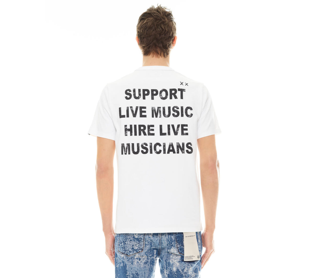 CULT Short Sleeve Crew Neck Tee “WTF” (white)