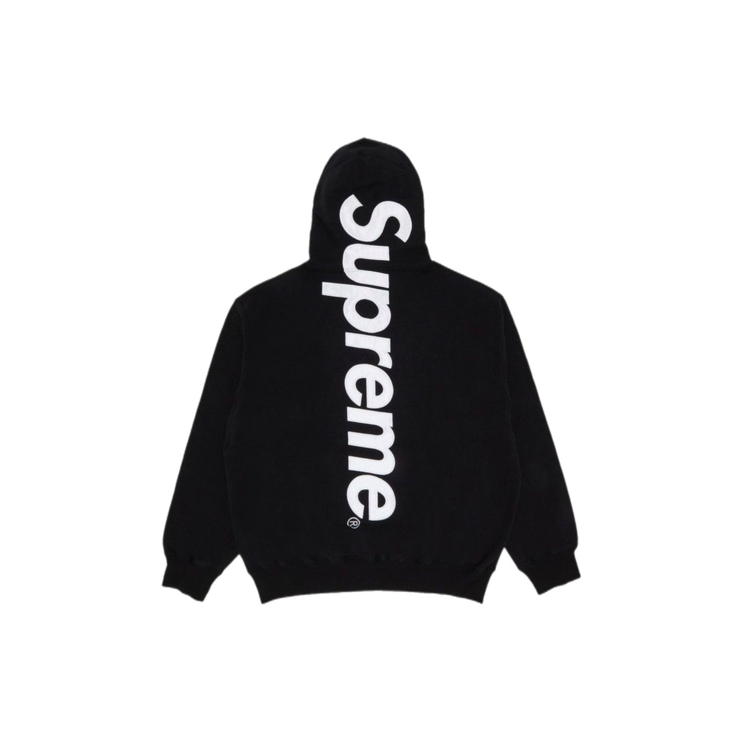 SUPREME Satin Applique Hooded Sweatshirt (black)