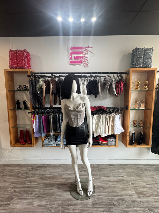 Vogue WOMEN’S Town Satin Corset Top - Silver