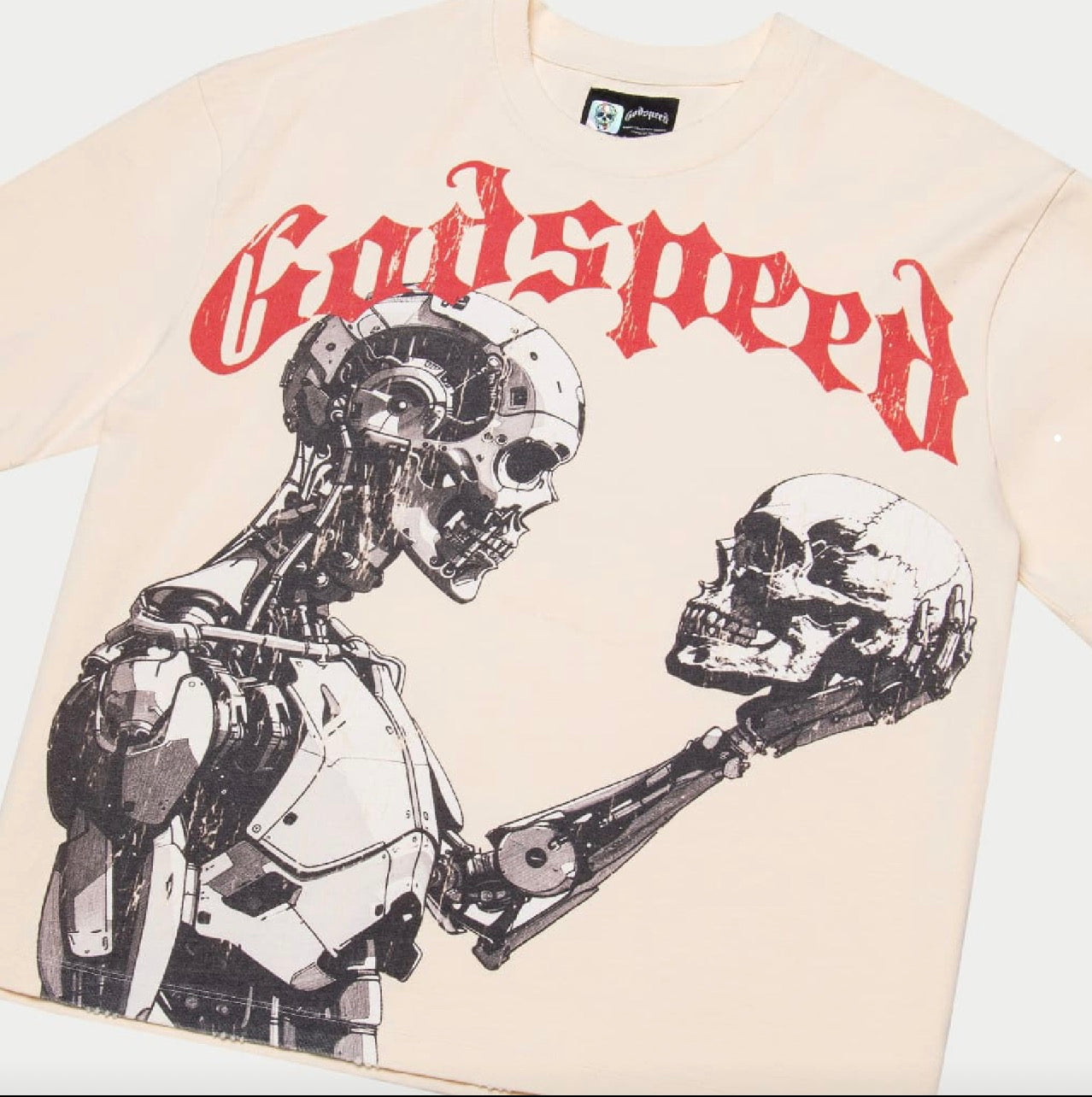 GODSPEED MANKIND VS AI T-Shirt (Bone)