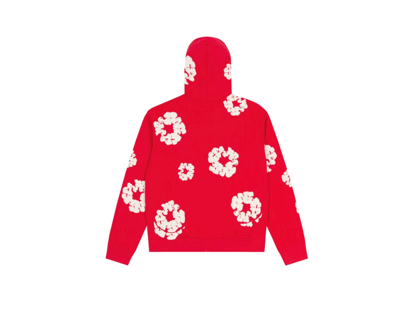 Denim Tears Cotton Wreath Zip Hoodie Red