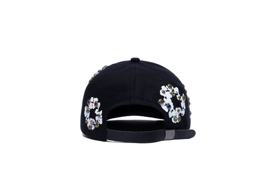 Denim Tears Rhinestone Cotton Wreath Cap Black