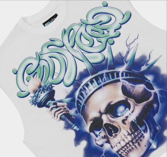 Godspeed Liberty Tears Sleeveless T-Shirt (white)