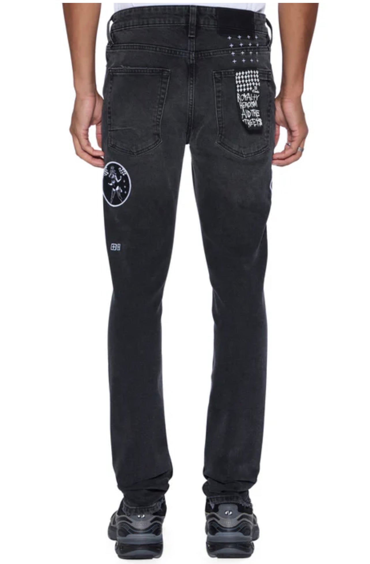 Ksubi JEANS Van Winkle Roadhouse Black Patched