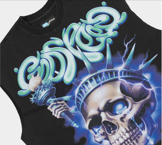 Godspeed Liberty Tears Sleeveless T-Shirt (Black)