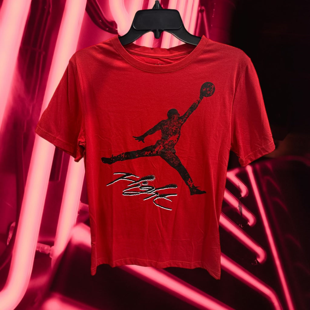 JORDAN BOYS RED “FLIGHT” TEE