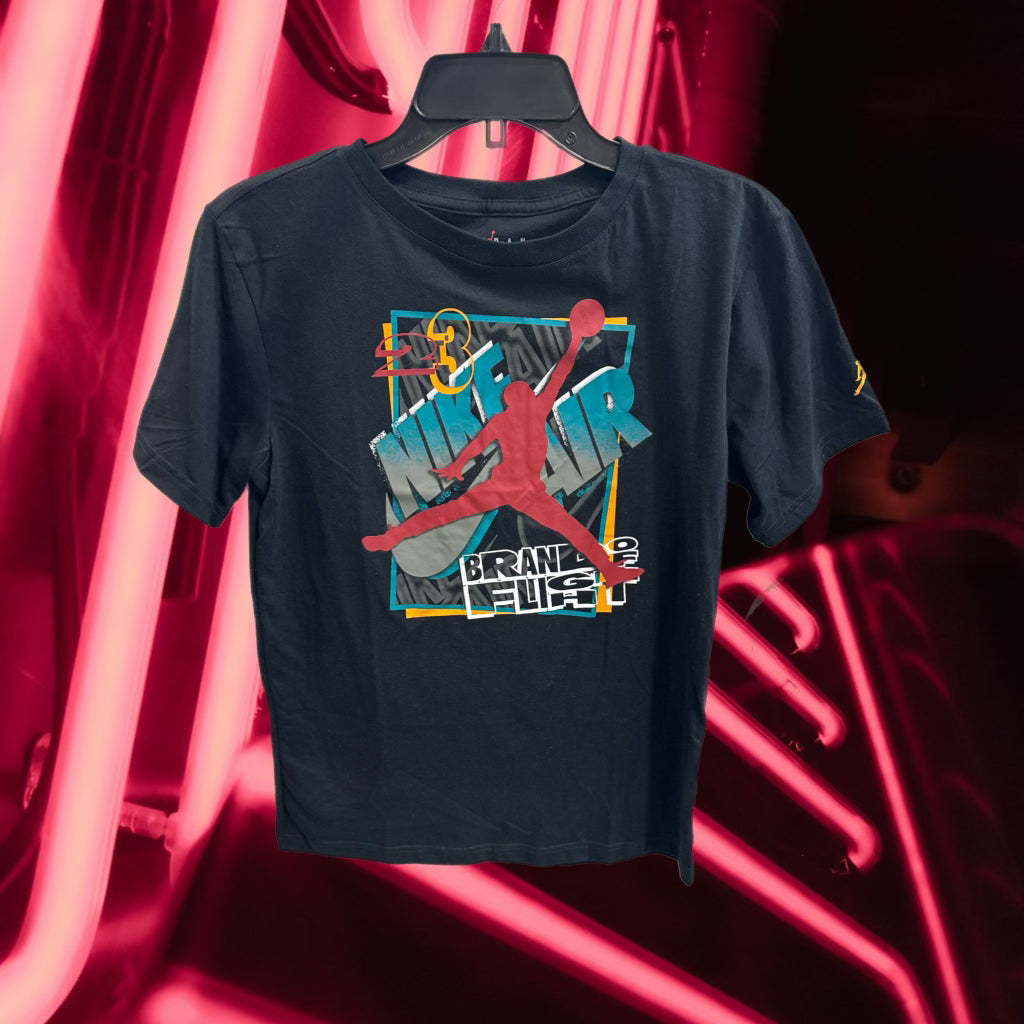 JORDAN BOYS BLACK “COLORFUL” TEE