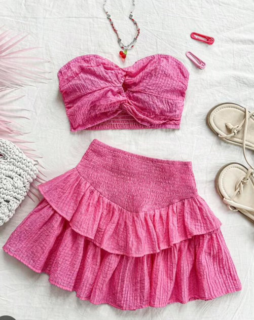 Vogue WOMEN’S Pink Top w/ Skirt