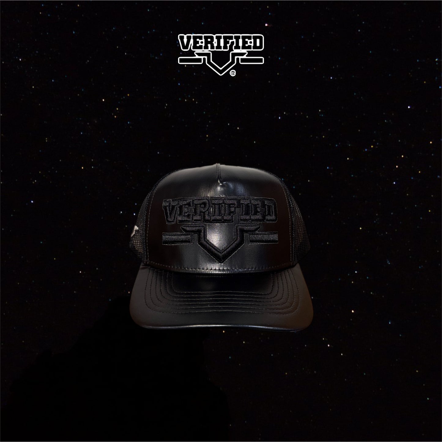 VERIFIED BLACK LEATHER HAT