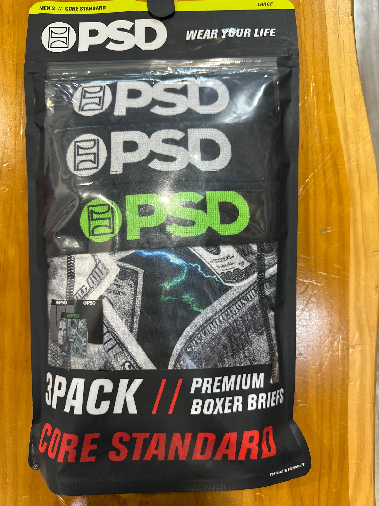 PSD Boxer Briefs 3 Pack (Green and Black)