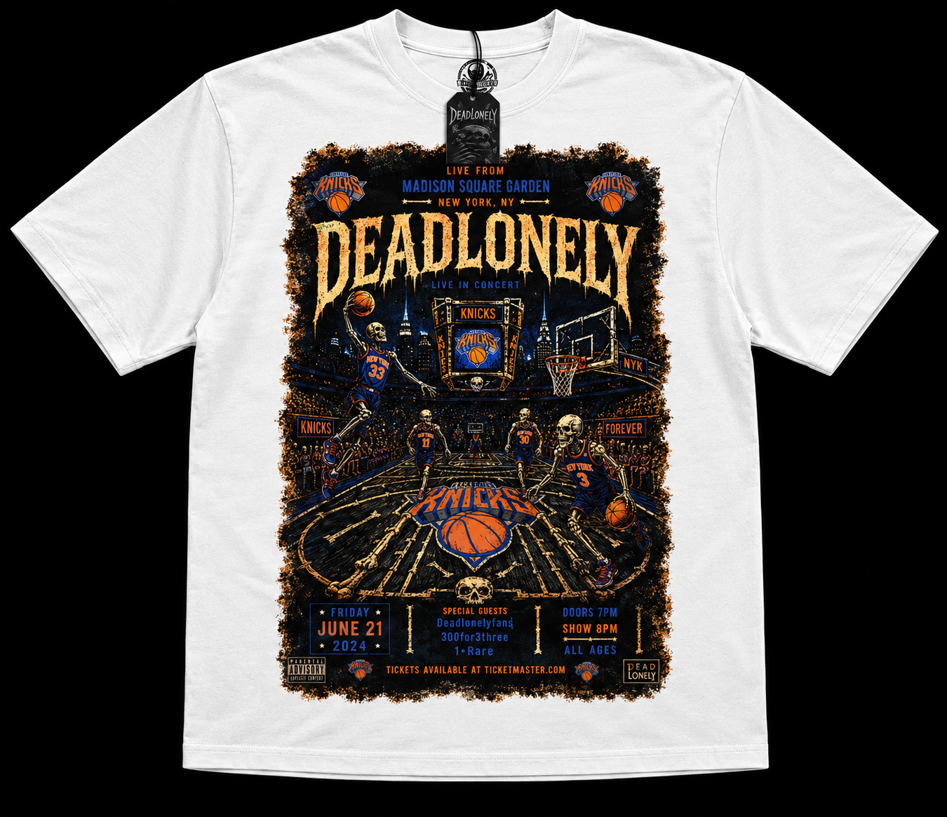 Dead Lonely Knicks White T-Shirt