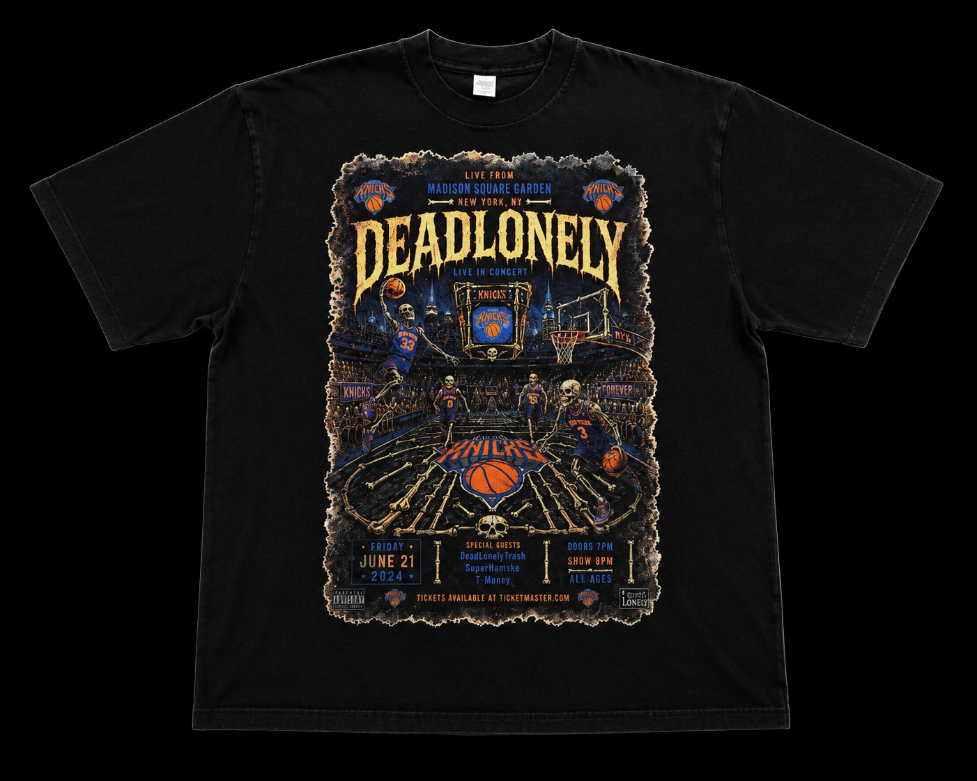 Dead Lonely Knicks Black T-Shirt