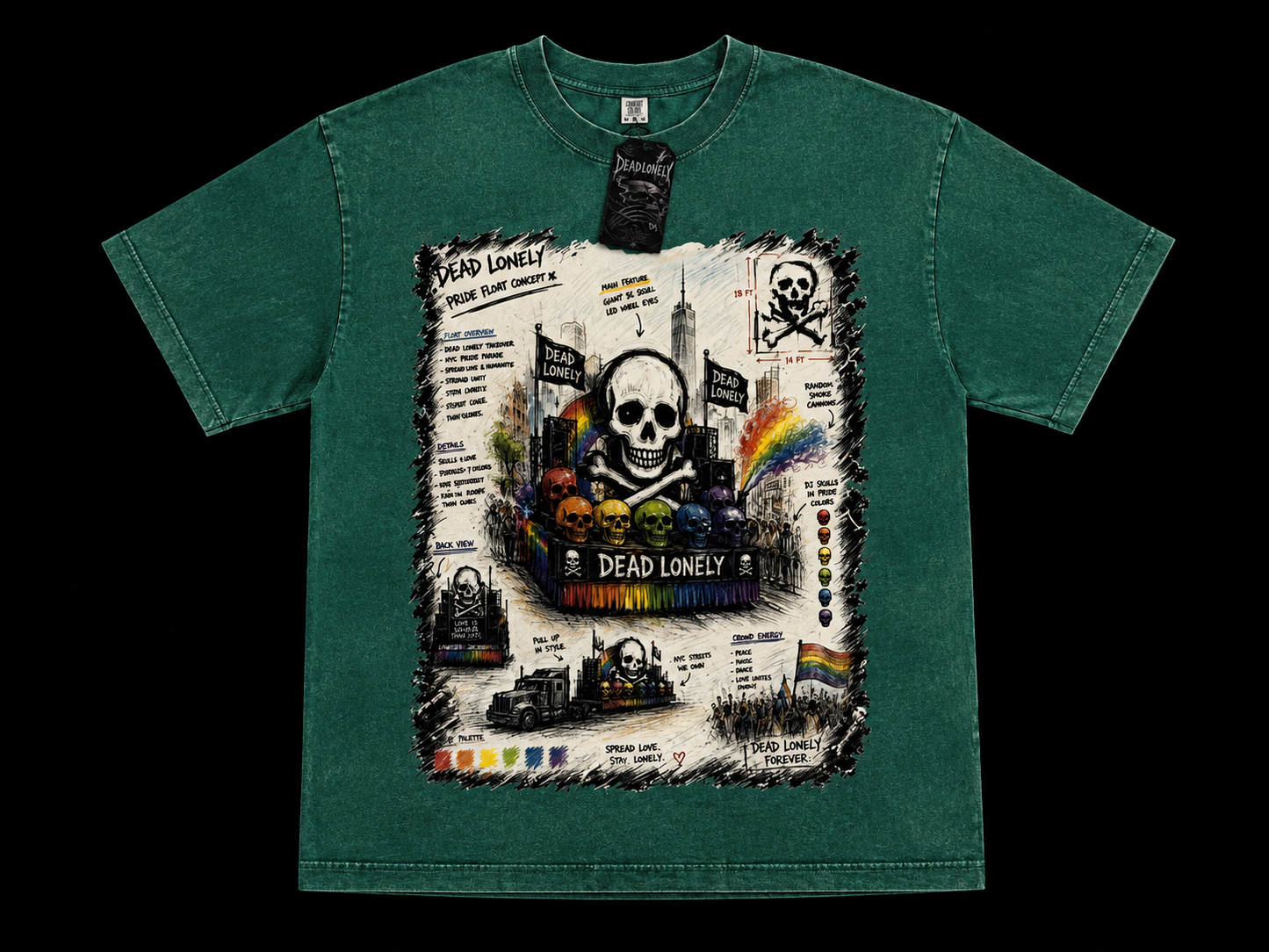 Dead Lonely Pride Green T-Shirt