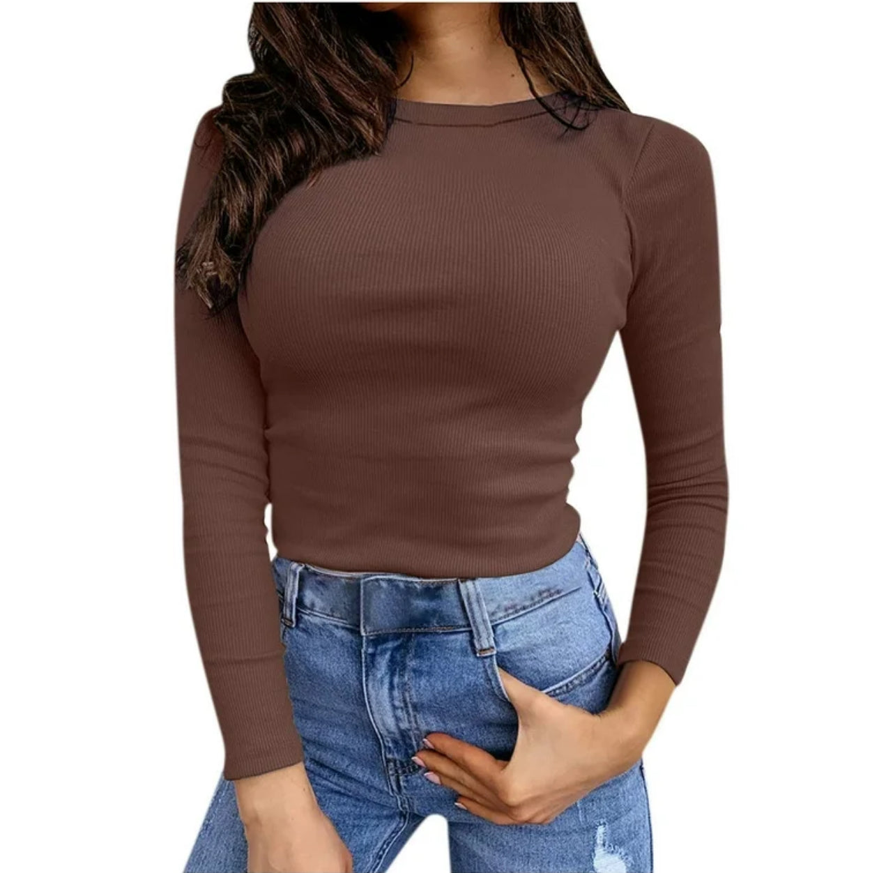 Vogue Women’s Slim Fit Longsleeve Shirt (brown)
