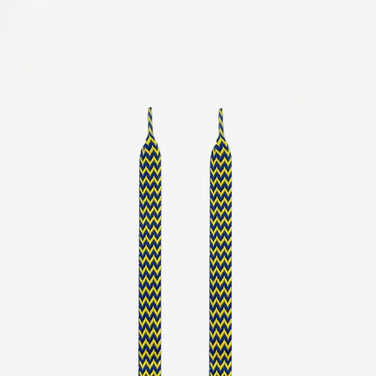 KICKS Fat Shoelaces (yellow/blue)