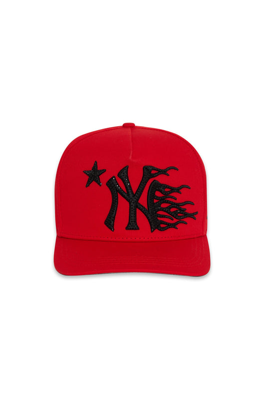 HELLSTAR NY Snapback Hat (red)