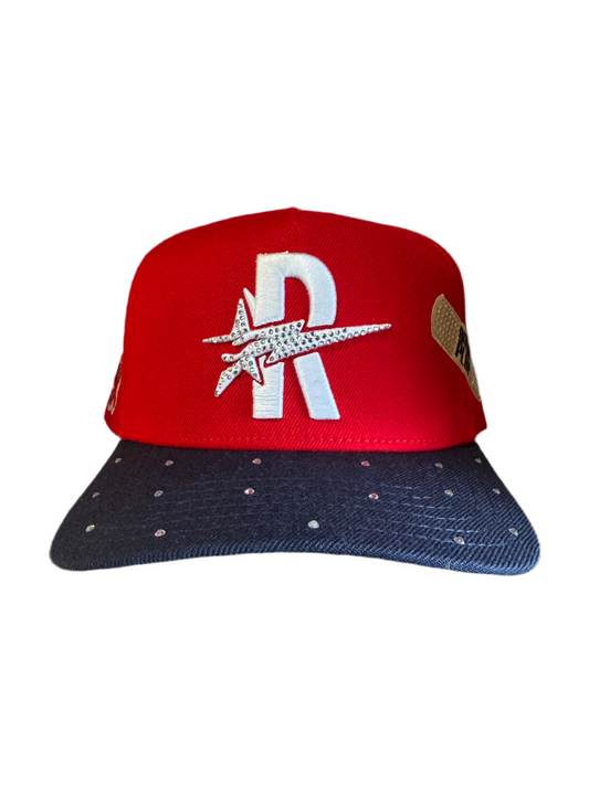 ROUGHPLAY Red and Navy Hat