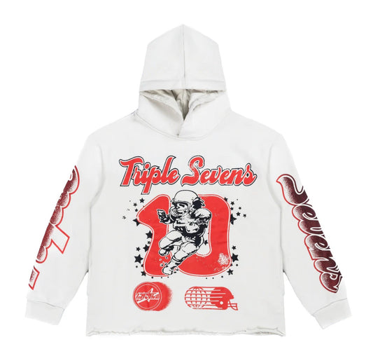 TRIPLE SEVENS All Star Football Hoodie (white)