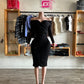 The Tink Long Sleeve Midi Dress - Black
