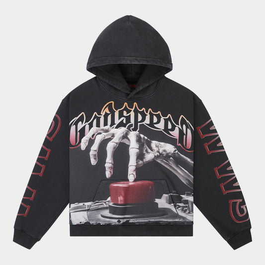 GODSPEED Code Red Hoodie (Black wash)