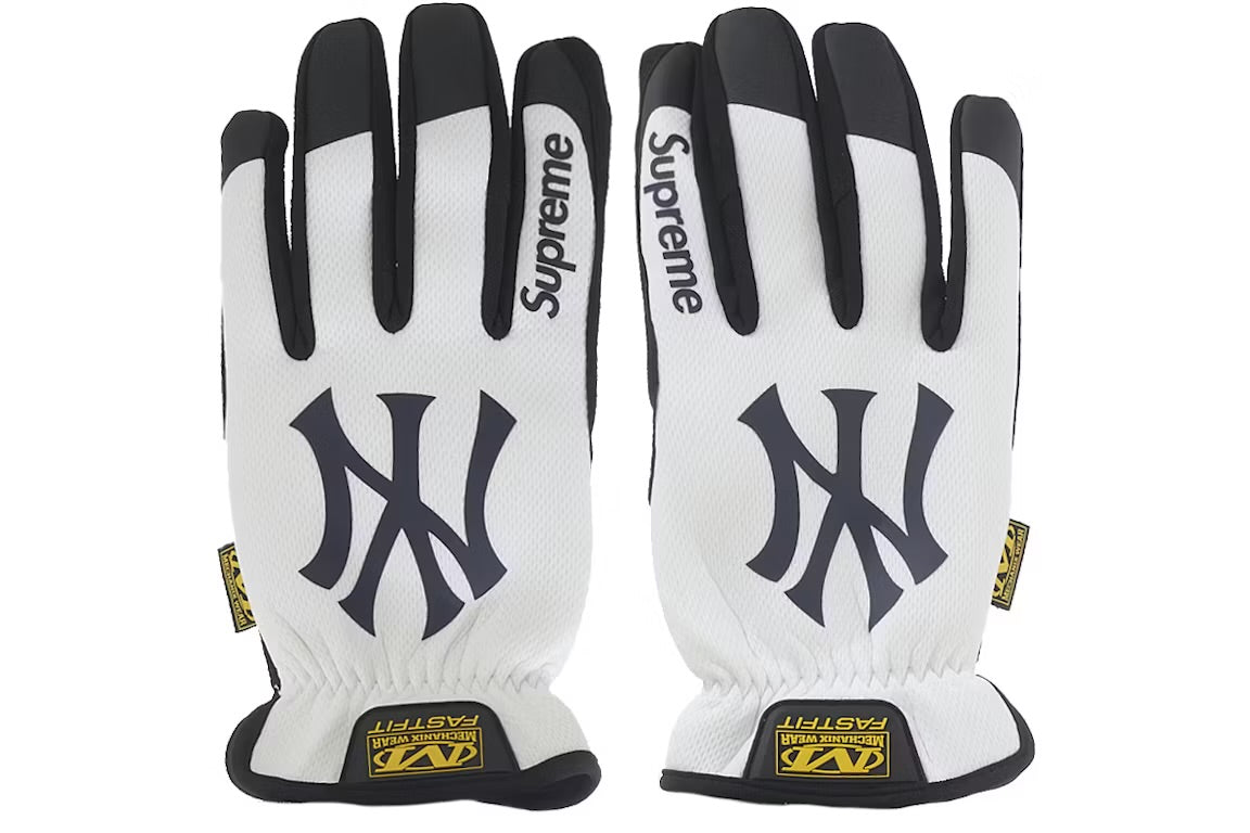 Supreme Mechanix FastFit MLB Teams Gloves (White)