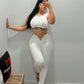 Vogue Women’s Beige Knit Legging Set