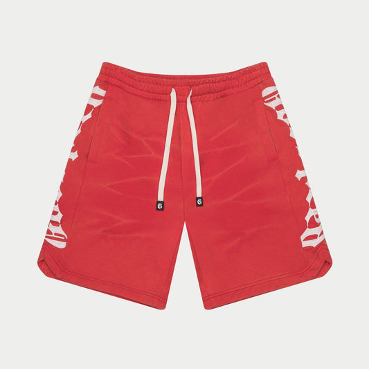 GODSPEED Court Side Tie Dye Sweatshorts (red)