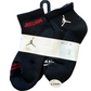 JORDAN 6 Pack Black Red and White Ankle Socks