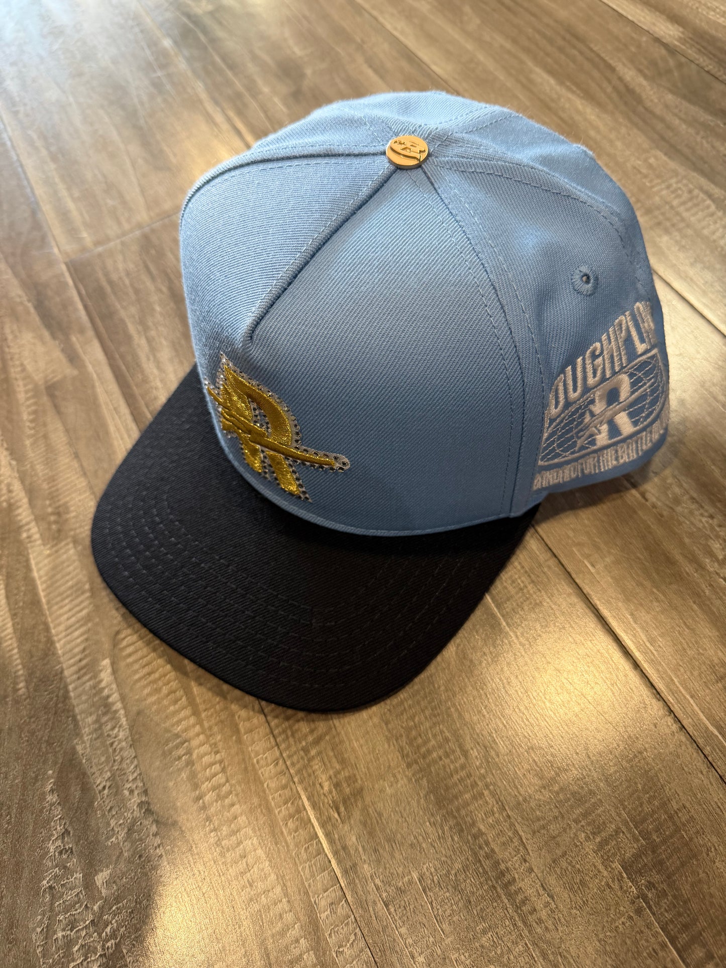 ROUGHPLAY Blue and Black Yellow Logo Hat