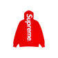 SUPREME Satin Applique Hooded Sweatshirt (red)