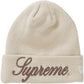 SUPREME New Era Script Beanie (tan)