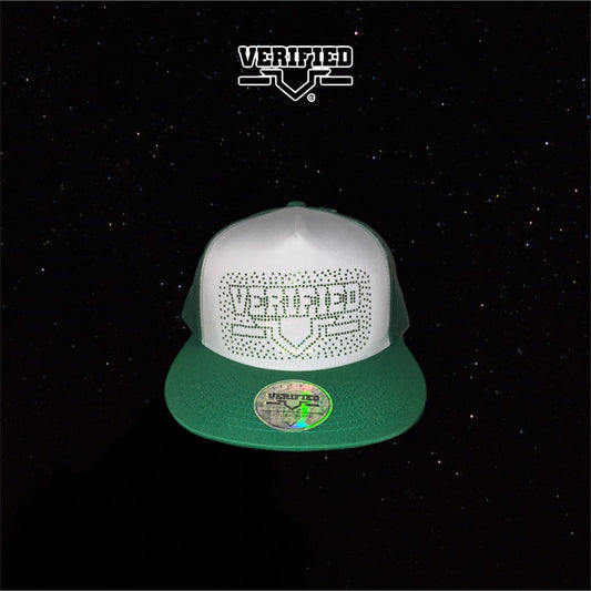 VERIFIED GREEN RHINESTONE V2 HAT