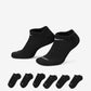 Nike 6 Pack Black No Show Socks