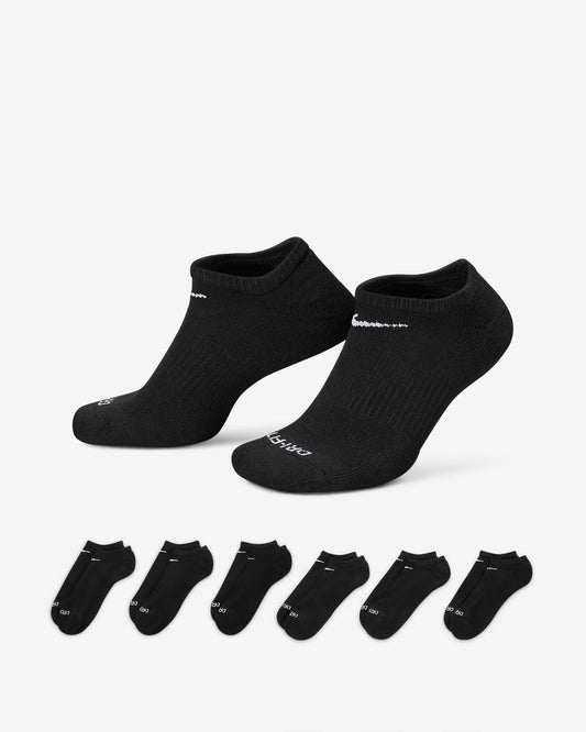 Nike 6 Pack Black No Show Socks