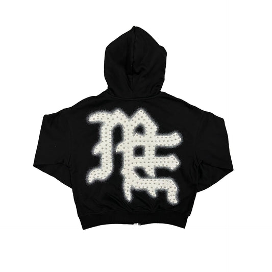 Mixed Emotions Black End Rhinestone hoodie