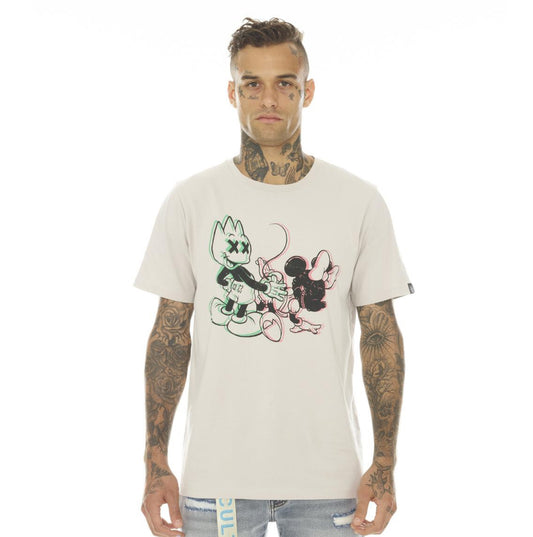 CULT Short Sleeve Crew Neck Tee “BAD BOY MICK” (silver grey)